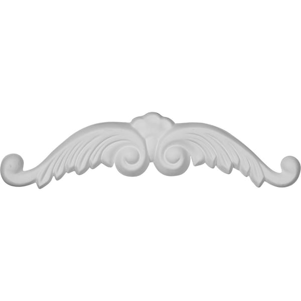 Ekena Millwork 9"W x 2"H x 5/8"P Wings Center with Scrolls Onlay ONL09X02X01WI - main